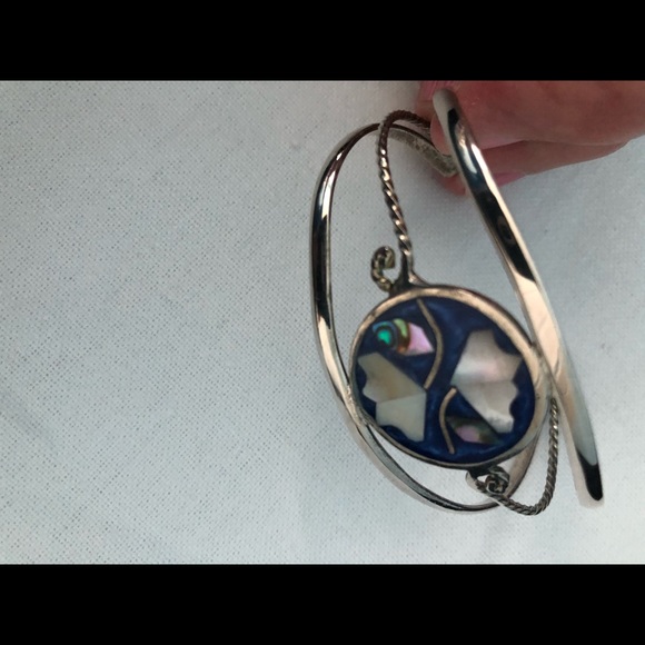 Alpaca Mexico Abalone Cuff Bracelet - Picture 4 of 8